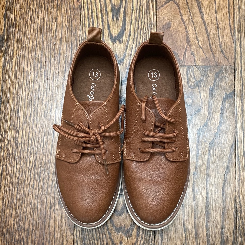 Cat & Jack Brown Kids Dress Shoes